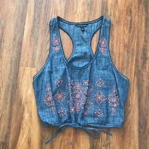 Embroidered Crop Top